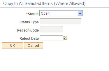 Copy to All Selected Items (Where Allowed) page
