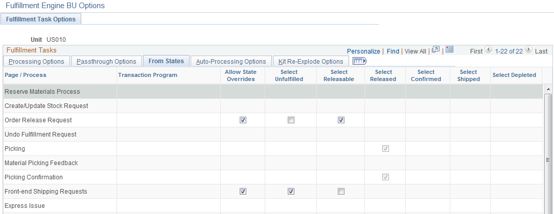 Defining settings at the inventory business unit level (partial)