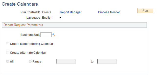 Create Calendars page