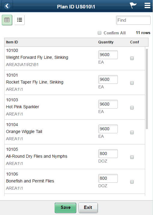 Perform Putaway - Fluid Grid View Page