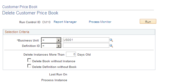 Delete Customer Price Book Instance