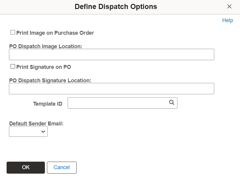 Define Dispatch Options