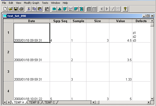 Spreadsheet panel