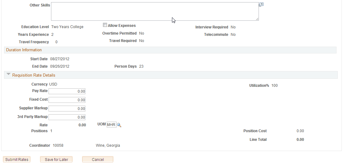 Define Requisition Rates (2 of 2)