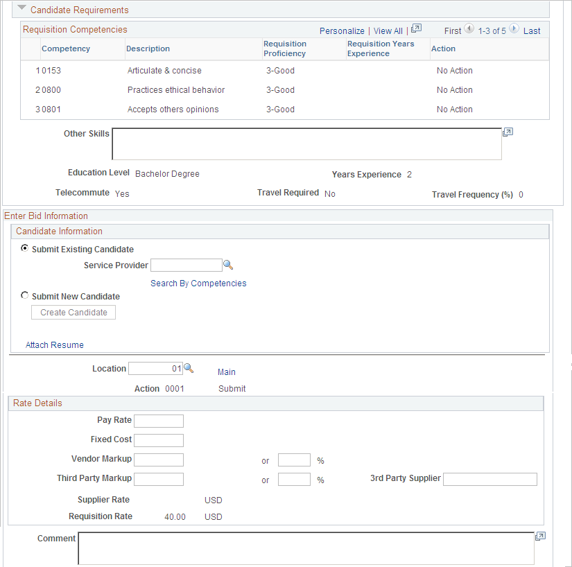 Submit Bid page (2 of 3)