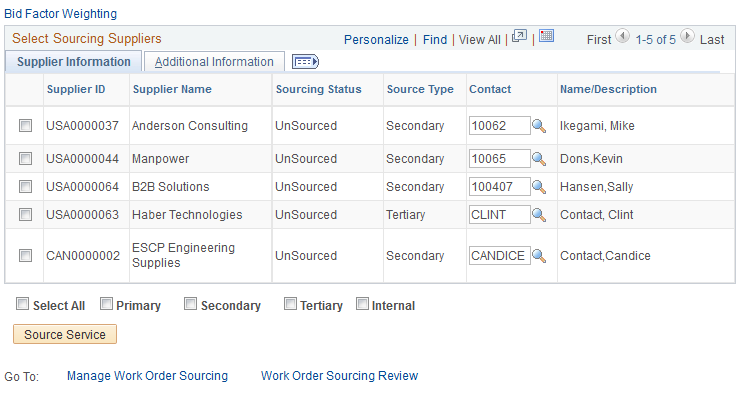 Work Order Replacement page (3 of 3)