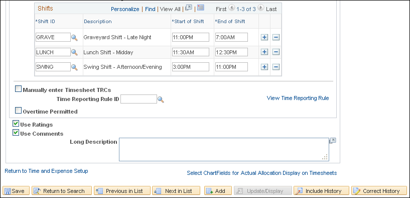 Service Time/Progress Template page (2 of 2)