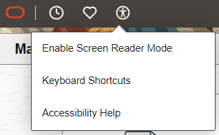 Accessibility Button Menu Items
