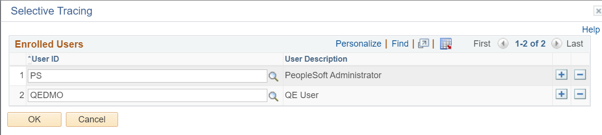 Enroll Users for Administrator Enabled Selective Tracing