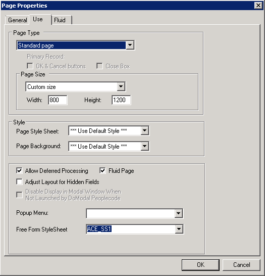 >Page Properties > Use tab settings for fluid pages.