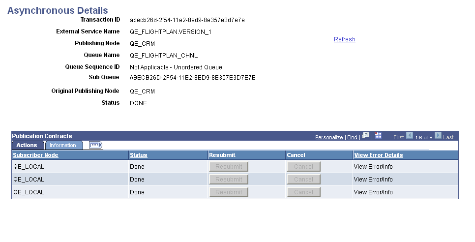 Network Monitor - Asynchronous Details page