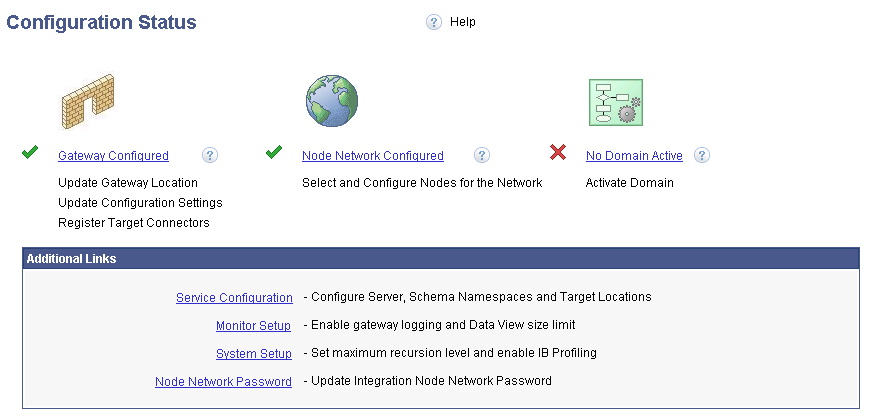 Configuration Status page