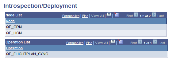 Introspection/Deployment page