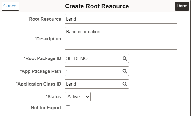Create Root Resource for Provider Application Service