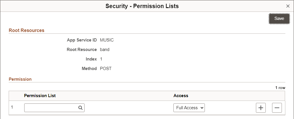 Set Security page