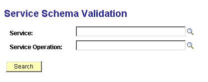 Service Schema Validation page
