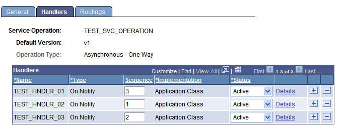 Service Operations - Handlers page