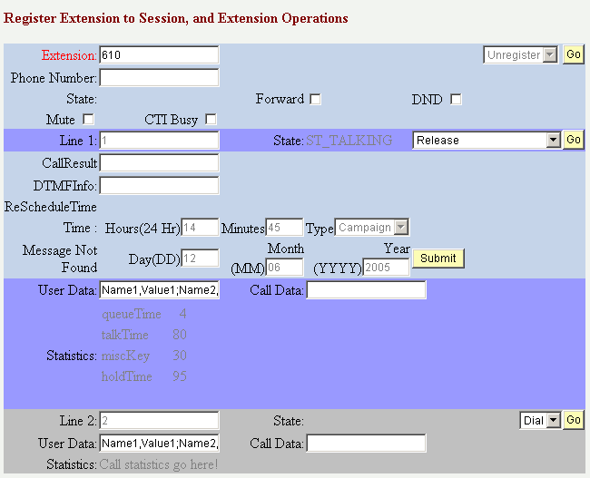Register Extension to Session and Extension Operation group box