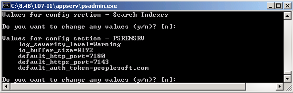 Configuring PSRENSRV in PSADMIN