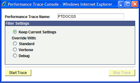 Performance Trace Console