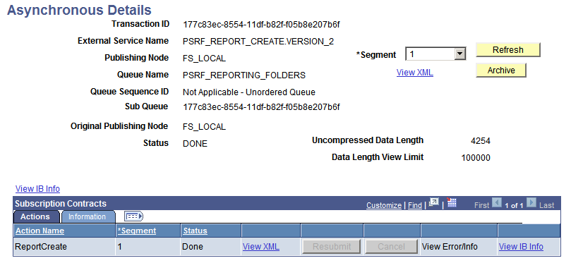 Asynchronous Details page