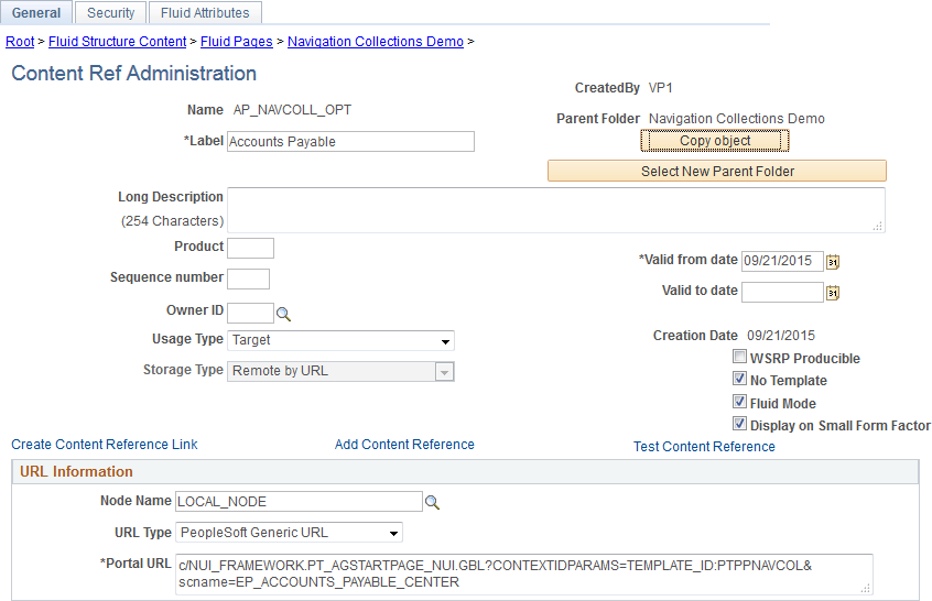 Tile definition to access a navigation collection