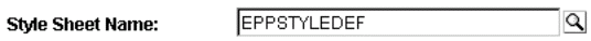 Style Sheet Name field
