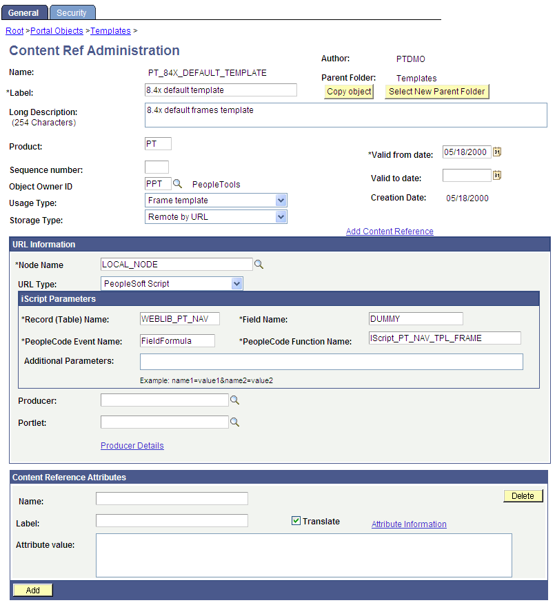 8.4X DEFAULT_ TEMPLATE Template after reconfiguration