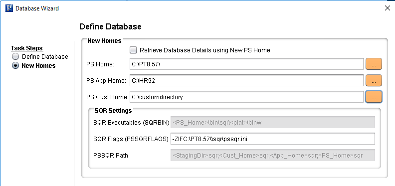 Database Wizard - New Homes page