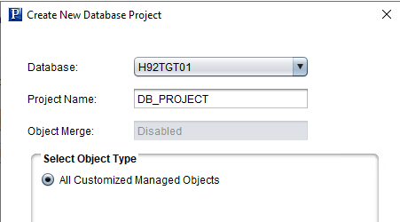 Create New Database Project