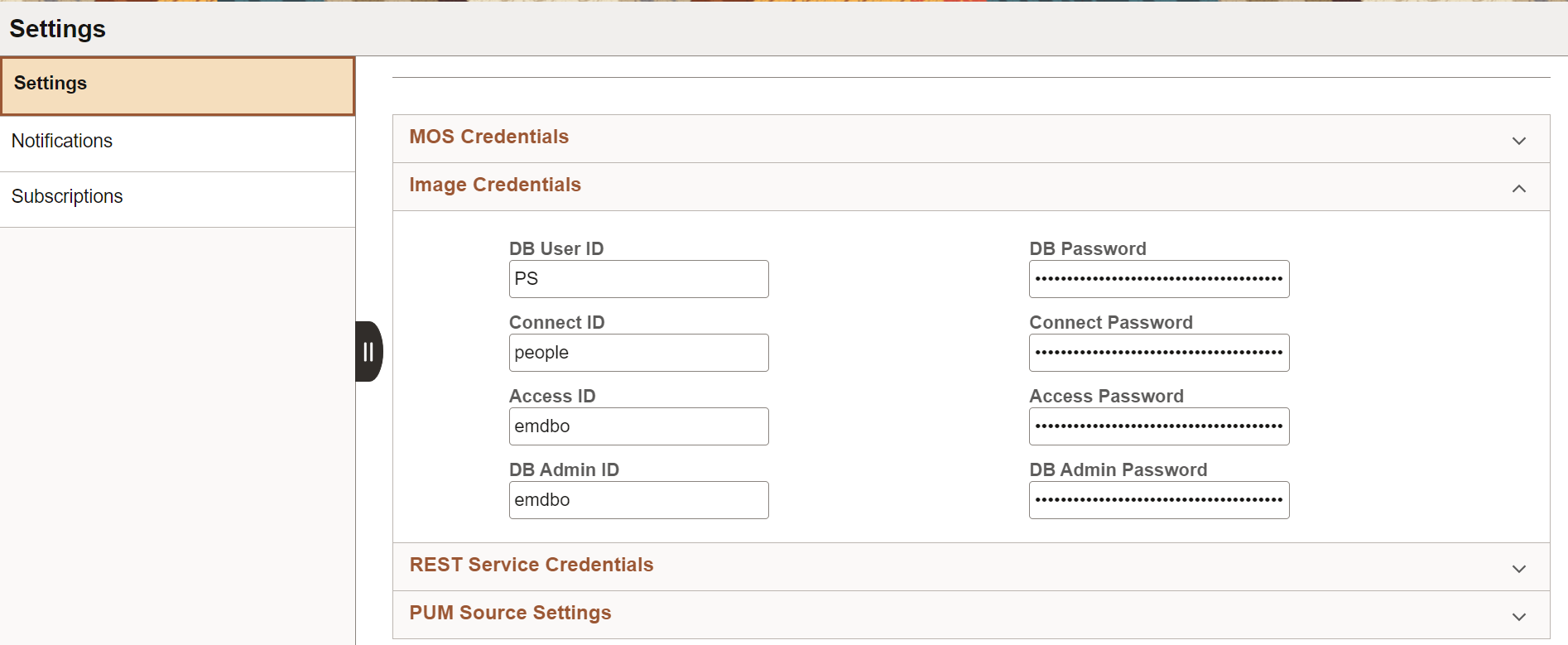 Image Credentials