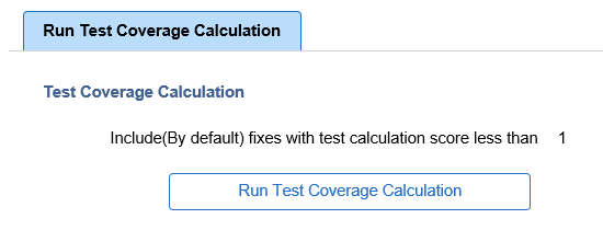 Test Coverage Calculation page
