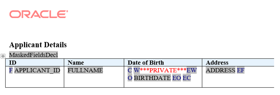 Formatting Masked Data Field in RTF Templates