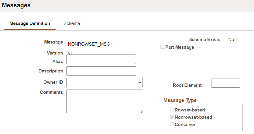Nonrowset Message