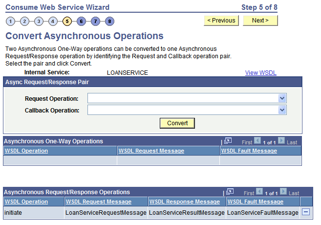 Convert Asynchronous Operations page