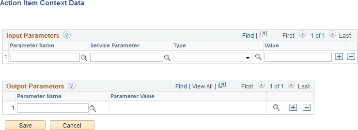 Action Item Context Data page