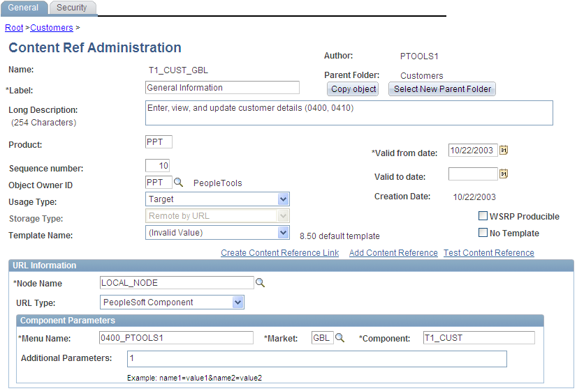 Example of registering component a second time
