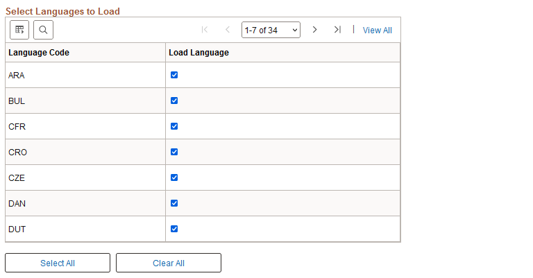 Load Application Server Cache page (2 of 2)