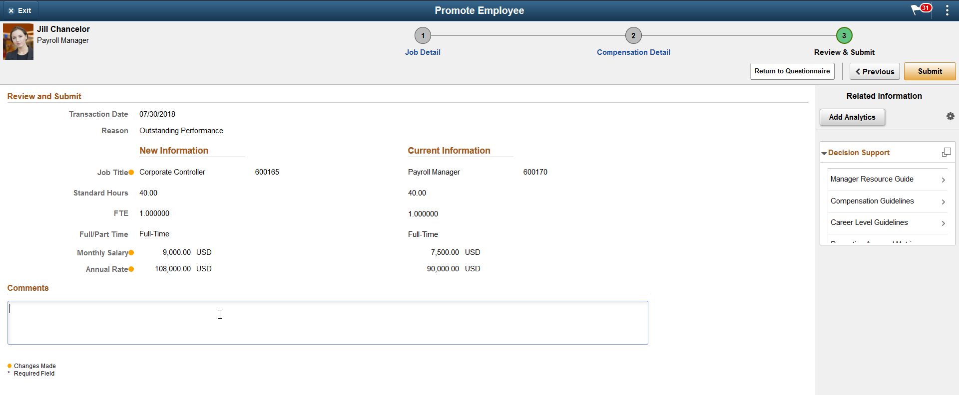 Promote Employee activity guide with related information