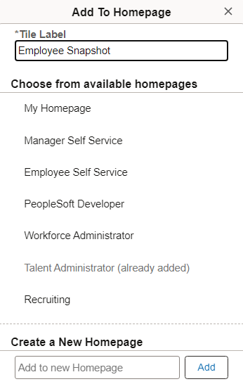 Add To Homepage