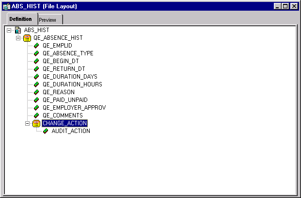 File layout with new segment and field added