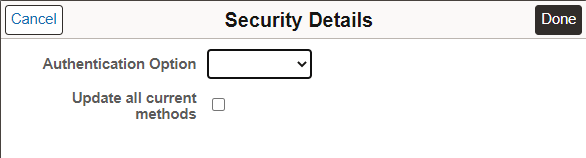 Security Details page