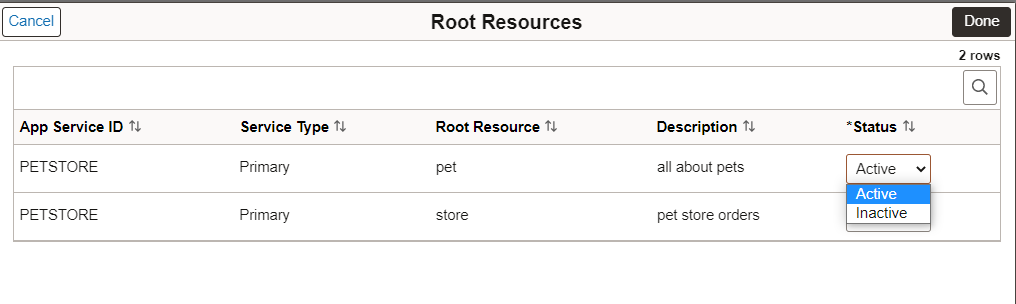 Activate Root Resource page