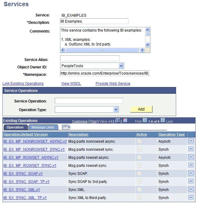 Services page