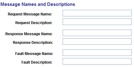 Message Names and Descriptions page