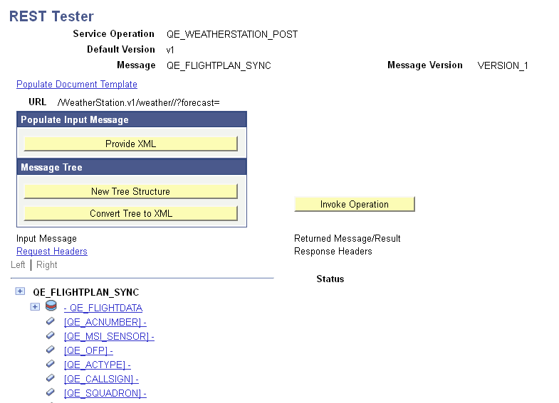 REST Tester page