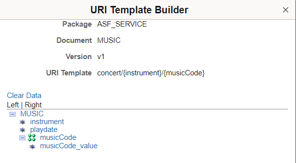 URI Template Builder page