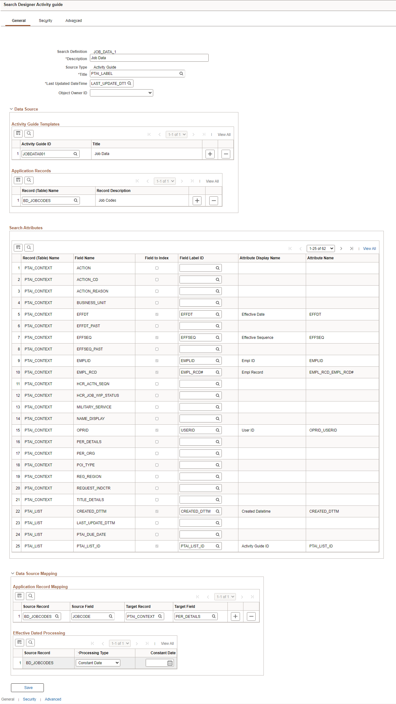 Activity Guide: General Settings page