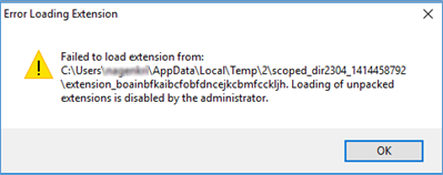 Error Loading Extension