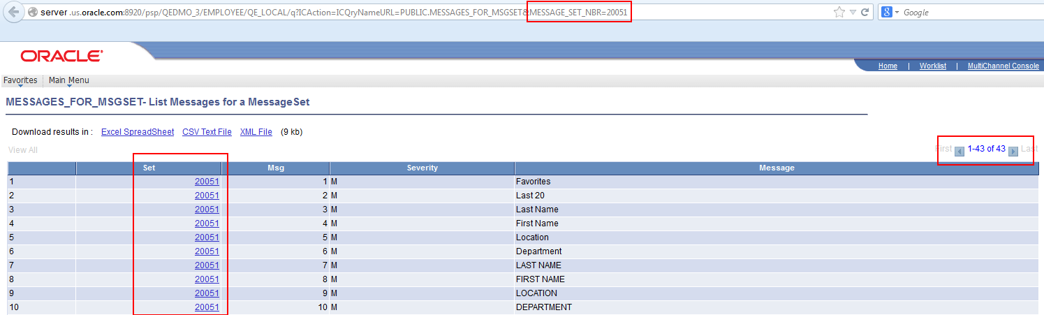 Detailed View, data is drilled to run the query with prompt passed from detail view row